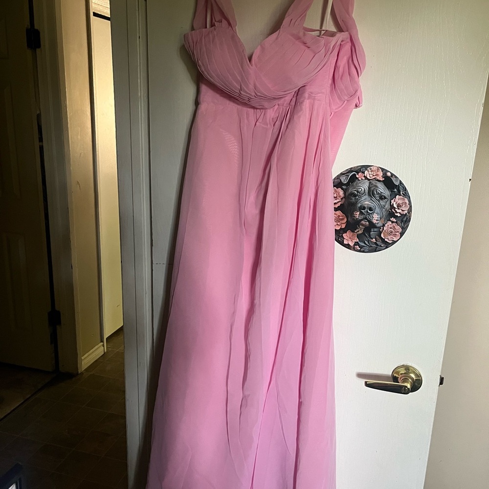 Elegant Pink Evening Gown